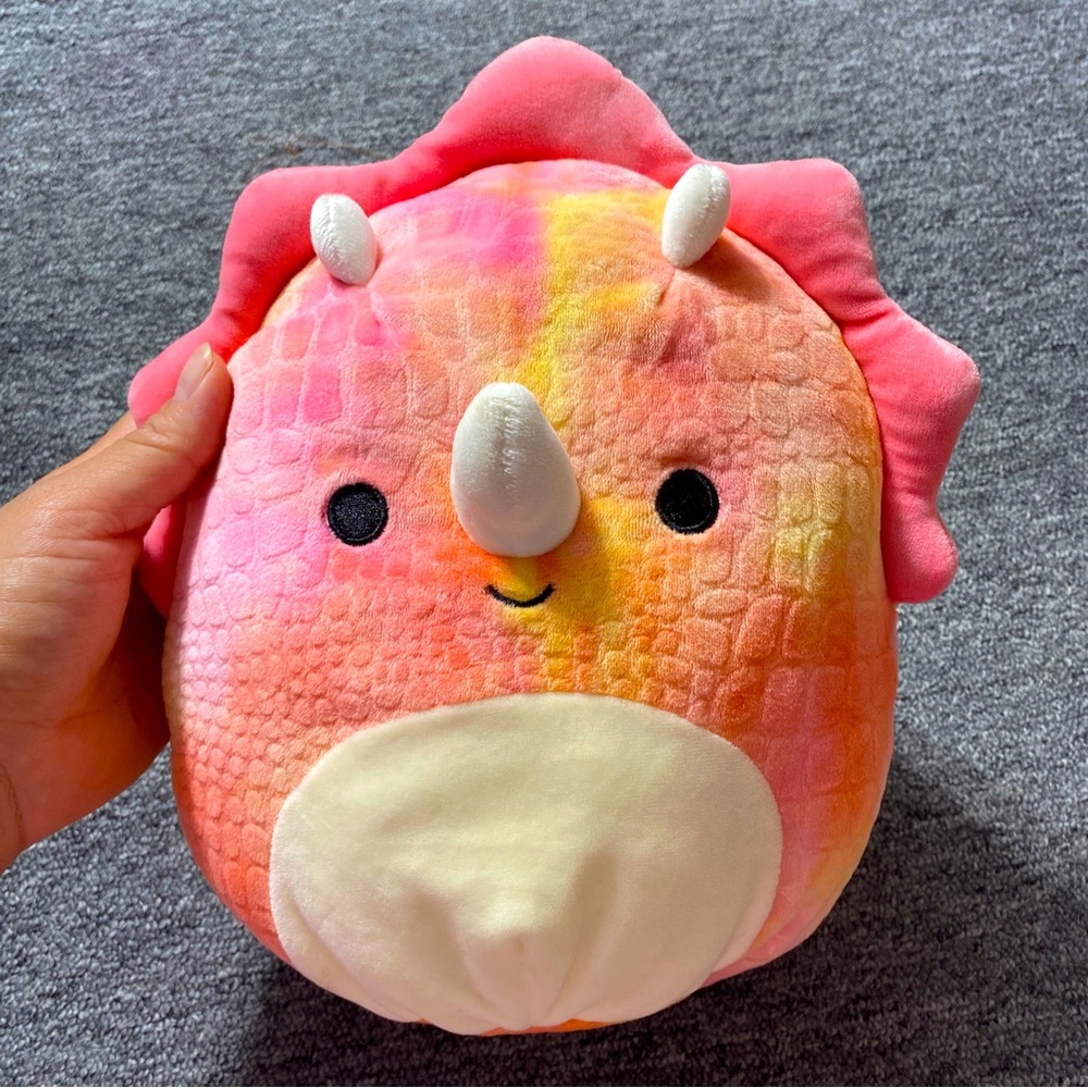 Squishmallow 8” "Trinity the Triceratops" Dinosaur Plush Soft Stuffed Animal Toy